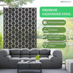 6FT Outdoor Metal Privacy Screen – Decorative Privacy Fence and Room/Garden - Image 2
