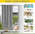 NICETOWN 2 Panels Weighted Outdoor Curtains - Image 7