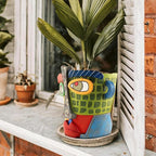 Abstract Face Planters Pots Head, Unique Head Planter - Image 4