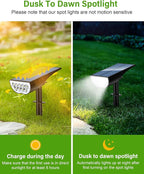 Solar Spot Lights Outdoor, Solar Lights Outdoor Waterproof IP65, 3 Brightness - Image 2