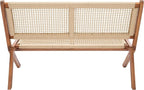 SAFAVIEH Outdoor Collection Kobina Natural Acacia Wood/Natural Rope Foldable - Image 5