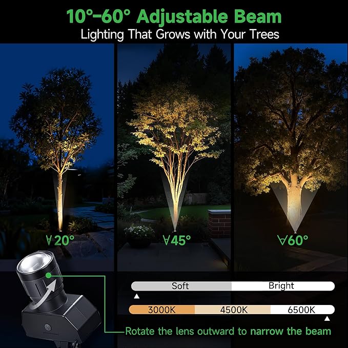 All Night Solar Spot Lights 2500mAh, Adjustable Angle Landscape Lights - Image 4