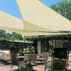 LOVE STORY Custom Size 5'x6'x7.8' Butter Cream Sun Shade Sail Right Triangle by LOVESTORY