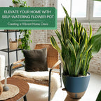 montresor 2 Pack 10 inch Plant Pots, PP Plastic Self Watering Plant Pot - Image 7