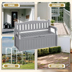 80-Gallon Outdoor Storage Bench, Waterproof Deck Box - Image 5