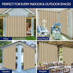 PureFit Outdoor Curtains for Patio Waterproof Weatherproof, UV Resistant - Image 5