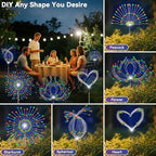 Garden Outdoor Lights, 4 Pack 120 LED Solar Garden Lights Fairy Lights Outdoor - Image 4