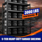 71" H-46 W Garage Shelving Heavy Duty Storage Shelves, Metal Adjustable - Image 4