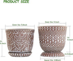 Gepege Ceramic Planter, 6 Inch Plant Pot - Image 2