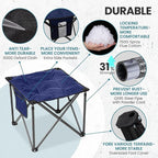 FUNDANGO Folding Camping Stool, 2 Pack 18.1 Inch Oversized Foot Stools 400 Lbs - Image 5