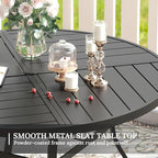 VICLLAX Round Patio Table with Adjustable Umbrella Hole - Image 5