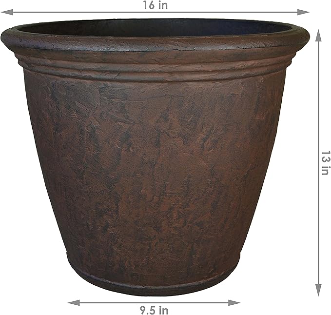 Sunnydaze 15.25-Inch Anjelica Large Plastic Pot - Image 7