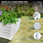 A ANLEOLIFE 4X4X1.5 ft Galvanized Raised Garden Beds Outdoor, Square Metal - Image 3
