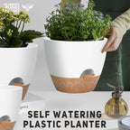 12" 10" 9" Large Self Watering Plant Pots, 3 Pack Flower Pots Planters - Image 5