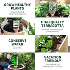 Terracotta Watering Spikes, Wine Bottle Watering Stakes, Slow Release Self - Image 6