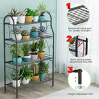 SORCEDAS Plant Stand Indoor Outdoor Plant Shelf 4 Tier Metal Corner Flower - Image 6