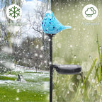 Afirst Decorative Solar Lights Outdoor Solar Bluebird Stake Lights Hand Blown - Image 5