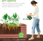 Best Choice Products 8x2x2ft Outdoor Metal Raised Garden Bed, Rectangular Deep - Image 2