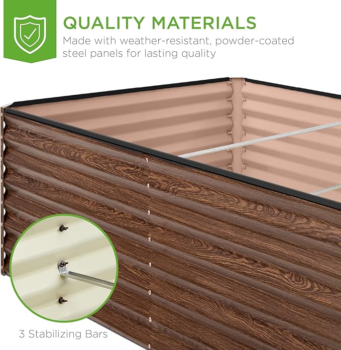 Best Choice Products 8x4x2ft Outdoor Metal Raised Garden Bed, Deep Root Planter - Image 7