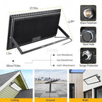 800W 2pack LED Flood Lights, 3700 watt Equivalent 89500LM Super Bright Outdoor - Image 4