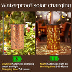 2 Pack Solar Lanterns Outdoor Hanging Lantern Lights, Dragonfly Hollowed-Out - Image 2