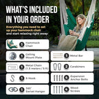 Hanging Hammock Chair Swing – Hanging Chair Outdoor & Indoor - Image 3