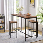 HOOBRO Bar Table and Chairs Set, 47.2” Rectangular Pub Table - Image 7