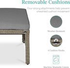 Best Choice Products Set of 2 Wicker Ottomans, Additional Seating, Side Table - Image 6