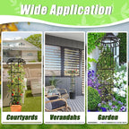 Garden Trellis for Climbing Plants Outdoor, 65 Inch Mushroom Top Trellis for - Image 7