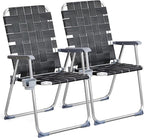 VINGLI Aluminum Patio Lawn Chairs Folding Set of 2 by VINGLI