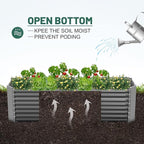 Land Guard 8×4×2 ft Galvanized Raised Garden Bed Kit, Galvanized Planter Raised - Image 3
