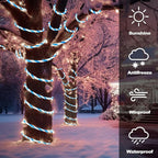 Jnaurb Christmas Candy Cane Lights, 66ft 480 LED Connectable Flexible White & - Image 5