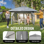 CROWN SHADES 11X11 Outdoor Pop Up Gazebo Base 10X10 Patio Gazebos Patented - Image 3