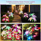 Solar Lights Outdoor Waterproof, 4 Pack Upgraded Garden Lights Solar Powered - Image 8