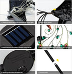Glintoper Solar Garden Lights, 39 Inch Height Outdoor Metal Peacock Decorative - Image 7