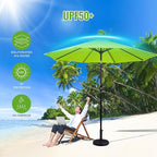 Backyard Expressions 9 ft. Patio Umbrella, Market Table Umbrella w/Tilt and - Image 3