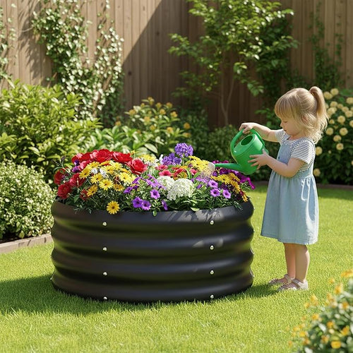 2-Pack 2x1ft Galvanized Raised Garden Bed, Outdoor Planter Bed, Metal Planter - Image 2