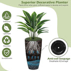 2 Packs 21 inch Tall Planter, Indoor Outdoor Round Planter - Image 5