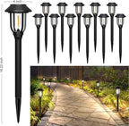12 Pack Solar Lights Outdoor, 6000K Bright Solar Pathway Lights - Image 3