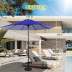 Backyard Expressions 9 ft. Patio Umbrella, Market Table Umbrella w/Tilt and - Image 7
