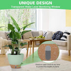 Self Watering Planter Set with Visual Water Level, Modern 8+7+6.5+6+5.5+5 Inch - Image 4