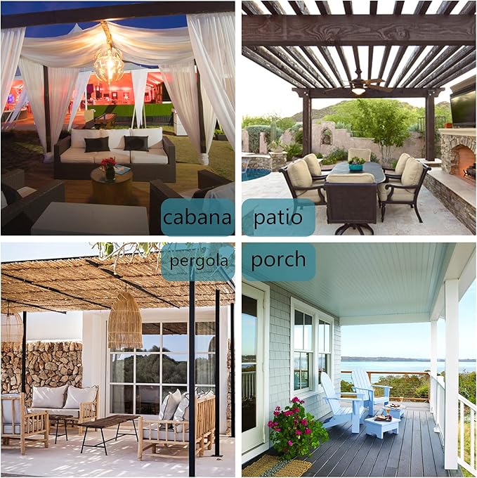 BONZER Outdoor Curtains for Patio Waterproof Thick Privacy Wide Grommet Light - Image 8
