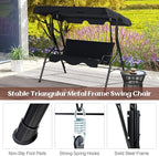 Tangkula 3 Person Porch Swing, Patio Swing - Image 7