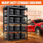 71"H-35"W Metal Garage Shelving-2050LBS 5 Tier Storage Shelves, Adjustable - Image 6