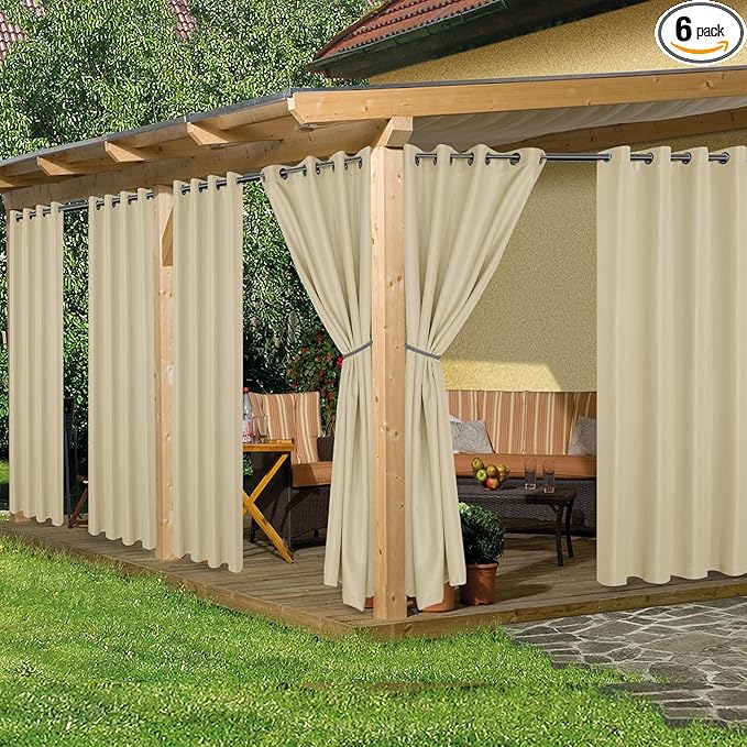 HolidayIdeas Waterproof Outdoor Curtains by HolidayIdeas