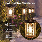 XMCOSY+ Solar Pathway Lights Outdoor, 6 Pack Solar Powered Garden Lights - Image 4
