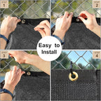UPGRADE Privacy Fence Screen 5'x42' Dark Grey Outdoor 90% Visibility Blockage - Image 5