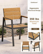 Outdoor Patio Dining Sets, Aluminum 5 Piece HDPS Outdoor Dining Table Set - Image 6