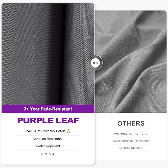 PURPLE LEAF 9' X 12' Left-right Tilt Patio Umbrella Outdoor Cantilever Swivel - Image 4