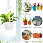 Augshy 27inch Macrame Plant Hanger, 2 Packs Plant Hangers - Image 4